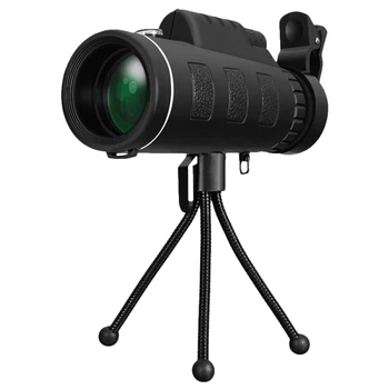 40X60 de Mare Putere Telescop Monocular pentru birdwatching cu Busola, Smartphone Adaptor Trepied pentru Camping