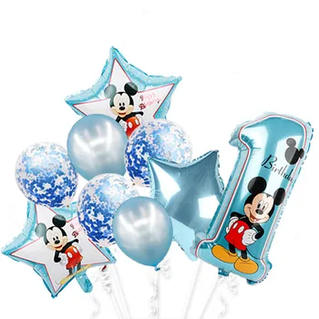 Minnie mouse, baloane folie mickey 1st birthday party, decoratiuni copii ballon numărul 1 globos copil de dus confetti latex minge de jucărie