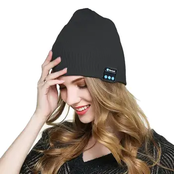FIERBINTE DE VÂNZARE！！！New Sosire Bărbați Femei Wireless Bluetooth Beanie Hat Muzica de Iarna Capac de Cald Cadou de Crăciun pentru Sport în aer liber