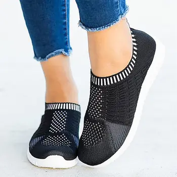 Plus dimensiune nouă de adidași pantofi femei 2021 culoare mixt ochiurilor de plasă respirabil lumină confortabil pantofi casual femei adidași, șosete, pantofi