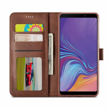 A7 2018 Caz Pentru Samsung A7 2018 Caz Din Piele Vintage Caz De Telefon Pe Samsung Galaxy A7 2018 Caz Flip Wallet Cover A7 2018 Hoesje
