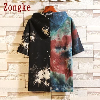 Zongke 2021 Nou Pulover Hoodies pentru Bărbați Hip Hop Moda Barbati Hanorace Jachete Jumătate Maneca Streetwear Jachete cu Glugă de Sus M-5XL