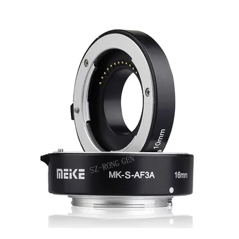 Meike MK-S-AF3A Metal Auto Focus Macro Extensie Tub 10mm 16mm pentru Sony Mirrorless a6300 a6000 a7 a7SII NEX E-Mount Camera