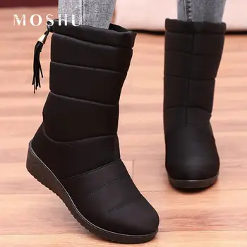 Glezna Cizme Femei de Iarna Zapada Ghete Femei Faux Blana de Pluș Botine Pantofi Impermeabil Pentru Femei Black Cizme botas de mujer