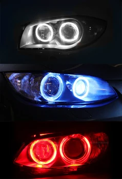 2 buc Auto Angel Eyes Inel Lumini Canbus 6W 12V Alb Roșu Albastru Angel Eyes Faruri Pentru BMW E90 E91 Seria 3 325i 328i 335i