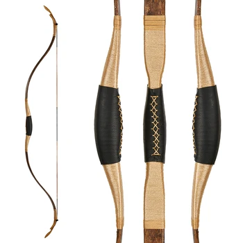 Toparchery 25-40lbs arc Traditional din lemn, arc recurve Pentru practici de vânătoare nou design pentru exterior practică