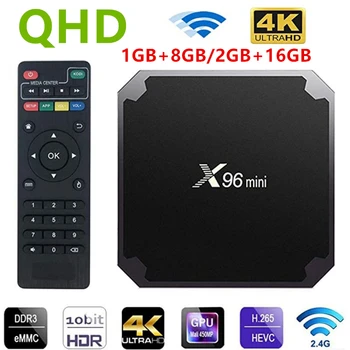 Noi QHDTV X96 Mini Set Top Box Android 9.0 8GB 16GB Bluetooth S905W Quad CORE X96 Mini Leadcool Lxtream Jucător HD Smart TV Box