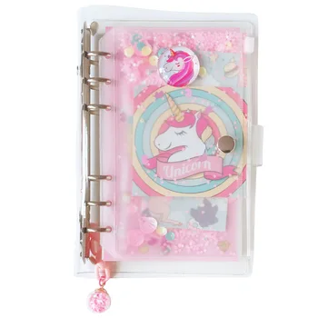 Kawaii Liant Notebook Drăguț Unicorn Jurnalul A6 Jurnal Agenda Planner Organizator Spirală Carte Notă Manual Școlar