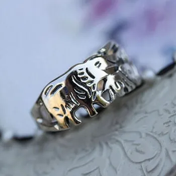 BOCAI 2020 Nou s925 argint inel de sex feminin coreeană versiunea gravate argint Thai elephant copil de inel femeie inele