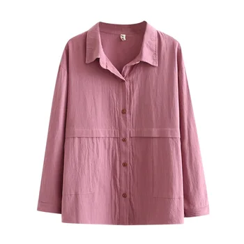 Toamna Femei Tricouri Femei Solide Topuri Femei Maneca Lunga Bluze Largi Supradimensionat Îmbrăcăminte K91 9012