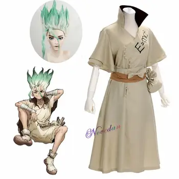 Dr. Stone Anime Doctor Piatra Senku Ishigami Cosplay Costum Adult, Barbati Senku Uniformă Tinuta Peruca Halloween Petrecere De Carnaval Costum