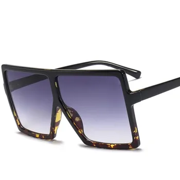 Apartament mare Cadru ochelari de Soare Femei Sexy Leopard Doamnelor Nuante Noi 2019 Mare Cadru Ochelari de Soare Femei UV400 Protecție
