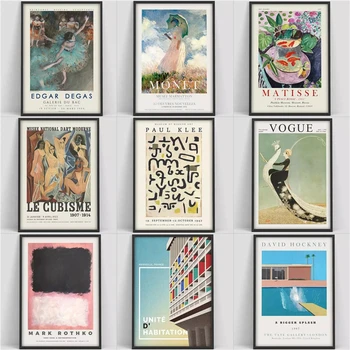 David Hockney Expoziție de artă Poster, O Pata Mare Arta Print, Minimalist Modern, Panza Pictura Arta de Perete Imagine forHome Decor