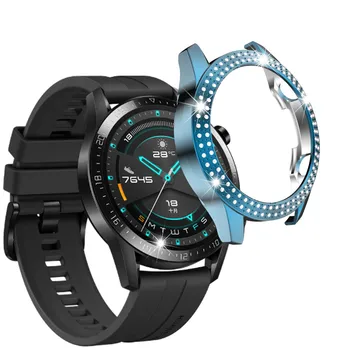7 Pachete de rând Dublu-Diamant Strălucitor Caz pentru Huawei Watch GT 2 1 46mm Acoperire Subțire, Ușor PC-ul Bara de protecție de Protecție la Șocuri Shell