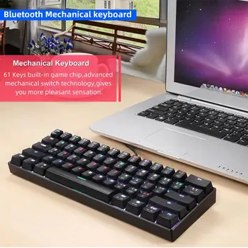 Motospeed Mecanice Tastatură Bluetooth Wireless Gaming RGB lumina de Fundal Roșu Comutator Pentru rusă spaniolă Computer Mac Windows