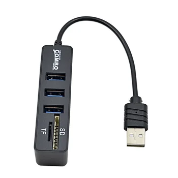 Twobro Micro Hub USB 2.0 Combo TF SD Card Reader All In One USB de Mare Viteză Splitter Adaptor USB 2.0 Hub Pentru PC, Laptop, Notebook