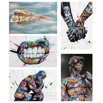 Iubitul Mâinile Arta Graffiti Inspirație Opera De Arta Canvas Postere Street Art, Canvas Tablouri Canvas Imaginile Pentru Camera De Zi Cuadros