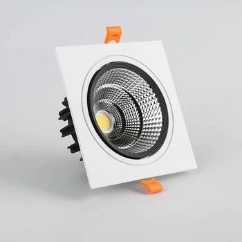 Super-luminos pătrat încorporat reglaj COB LED downlight LED lumina plafon AC110V~220V LED lumina plafon de iluminat interior