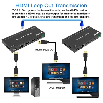 2020 cel Mai bun 4K 60Hz HDMI HDBaseT Extender Cu IR 120m 4K HDMI POE Extender Peste RJ45 Cat5e/6 Suport de Cablu HDMI 2.0 & HDCP 2.2