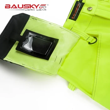 Bauskydd Mare vizibilitate Mens multi-buzunar galben fluorescent de siguranță reflectorizante cargo pantaloni pantaloni de lucru rapid de transport maritim