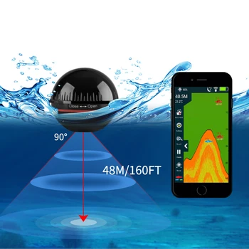 Erchang XA02 Pește Finder Pentru Fihsing 48m/160ft Wireless Adâncime Echo Sounder Mare Lac Sonar Portabil În limba rusă Depozit