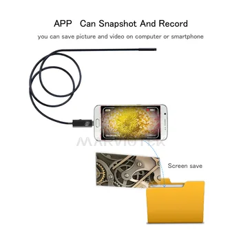7mm Endoscop cu Camera HD 2 in 1 USB Android Endoscop Impermeabil 6 LED Puncte de Inspecție Camera Endoscop Pentru Android PC 1M 2M