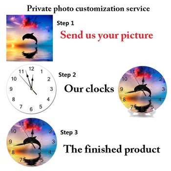 25 CM de Perete-Ceas Decorativ Numeral Cadran Digital Mut, Tăcut Non-Bifarea Baterii Ceasuri pentru Casa Living