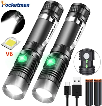 De vânzare cele mai bune lanterna led-uri lanterna 4modes T6/L2/V6 cu Zoom lanterna bicicleta putere lumina cu 1*18650 baterie cu USB