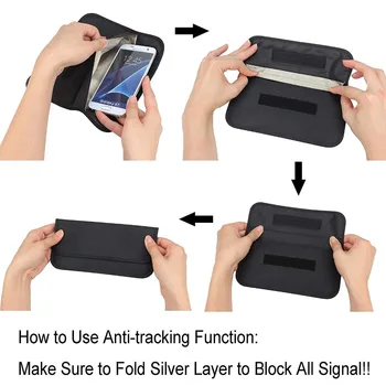RFID Faraday Sac de acces fără cheie Fob pentru Telefonul Mobil Carduri de Credit,Cheia de la Mașină Semnal de Blocare Husă,Prevenirea Portofel WIFI/NFC Semnal de Blocare