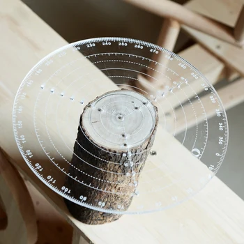 Centrul Finder Instrument pentru prelucrarea Lemnului Busola pentru Woodturners Boluri Strung Lucru Clar Acrilic Desen Cercuri cu Diametrul de 300Mm