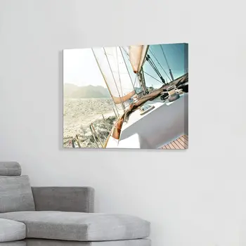 Panza Pictura Barcă cu pânze Imagine peisaj Marin Arta de Perete Nautice opera de Arta HD Printuri pentru Dormitoare, Camera de zi de Decorare Acasă Poster