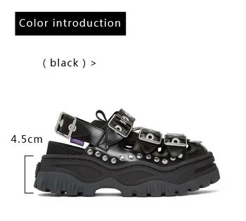De Vară 2020 Femei Sandale Platforma Pantofi pentru Femei ins Fierbinte cozonac Pantofi Vechi Nituri Baotou Pantofi Trekking Apartamente G01-30