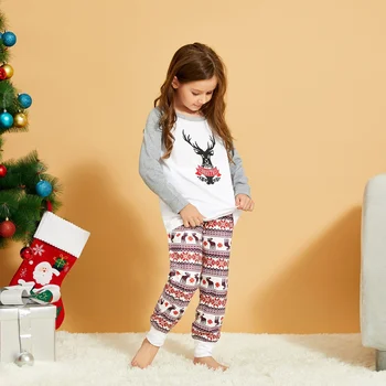 Haine de crăciun Părinte-copil Costum de Crăciun Familia Set de Pijama Acasă Sleepwear Nou Copil Copil de Tata, Mama, de Potrivire de Familie Utilaje