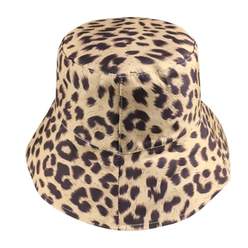 FOXMOTHER Moda Leopard Găleată Pălărie de Soare în aer liber Pălărie de Călătorie Casual Oală Pălărie Găleată Pălării de Vară Pentru Femei Chapeau Femme