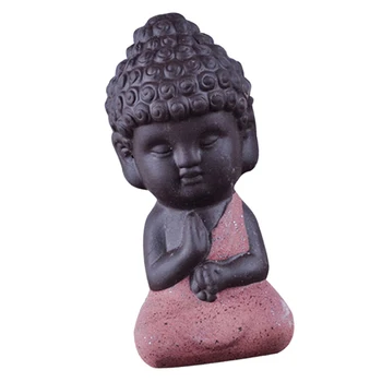 4buc Dragut Statuie a lui Buddha Călugăr Figurina Copil Creativ Meserii Păpuși Ornamente Cadou Chineză Delicate Ceramice Arte și Meserii