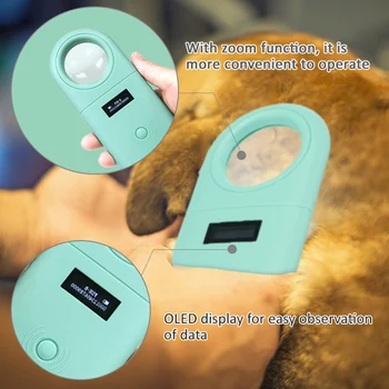 2020 Nou animal de Companie Microcip Scanner Animal ID-ul Cititor Cip cu LED-uri Lumina si Lupa Portabile USB Cititor RFID Pentru Câine, Pisică, Cal La 134,2 Kh