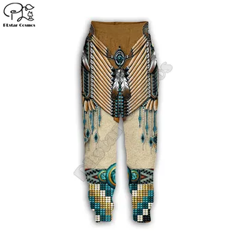 PLstar Cosmos 2020 Oameni Noi pentru Femei Pantaloni Casual Nativ Indian eagl 3d Imprimate jogging hip hop Lungi de Trening stil-8