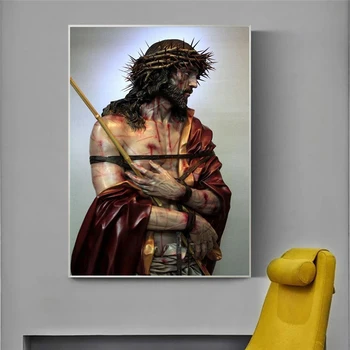 Rezumat Figura lui Isus Tablouri Canvas Wall Art Postere si Printuri Portret al lui Isus Poze de Perete Pentru Camera de zi Decor de Perete