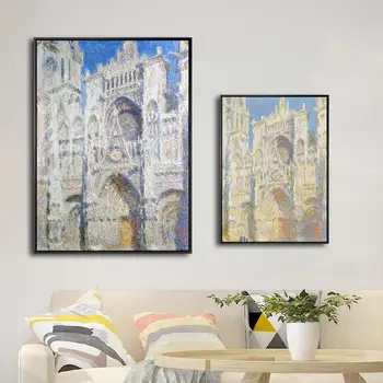 Acasă Decor Panza De Imprimare Arta De Perete De Poze Poster Pânză Tiparituri Picturi Francez Claude Monet Catedrala