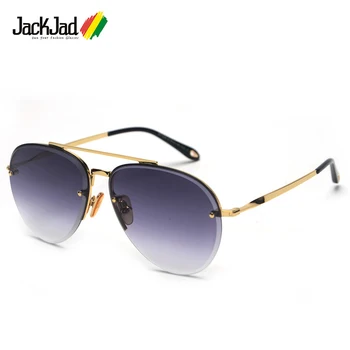 JackJad 2020 Moda Jumătate Cadru Metalic De Aviație Pilot Stil De Ochelari De Soare Rece Nituri Design De Brand Ochelari De Soare Oculos De Sol S31225