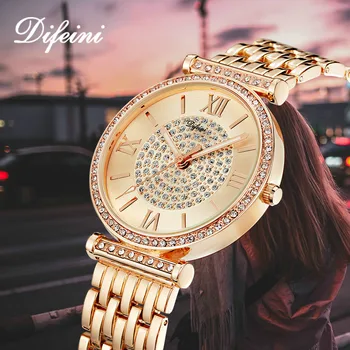 Diamant de lux pentru Femei Ceasuri Tob Brand de Moda Femei a Crescut de Aur Ceasuri de mână din Oțel rezistent la apă Ceas relogio feminino Sotiilor Cadou