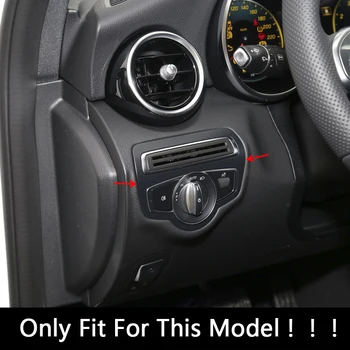 Auto Styling Fata Faruri Comutator Reglare Rama Decor Autocolant Garnitura Pentru Mercedes-Benz C-Class W205 GLC X253-2020