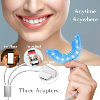 Utilizarea acasă Convenabil, Ușor De Operat Rapid Înălbitor de Dinți Lumina UV Sănătatea Dentară Reutilizabile Hands Free Mini Orală Placa de Demontare