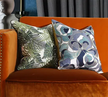 Vintage geometrice plante decorative pernă/almofadas caz 30x50 45 50,moda franceză abstract față de pernă acasă decorare