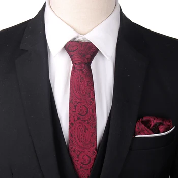 Moda Paisley cravată și batistă de Buzunar Seturi Pentru Barbati Femei Floral Jacquard Gât Cravată și Batistă Set pentru Nunta Skinny Barbati Cravata