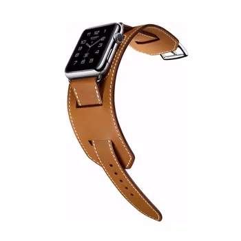 Bratara manseta pentru Apple watch band 44mm 40mm iwatch trupa 42mm 38mm Autentice din Piele de curea apple watch series 3 4 5 6 se curea