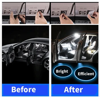 8x Canbus fara Eroare LED-uri de iluminare Interioară Pachet Kit pentru 2020 Hyundai Palisade Accesorii Auto Harta Dom Portbagaj Licență Lumina