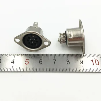 100buc DIN 3 4 5 6 7 8 Pini de sex Feminin Soclu din Metal Decojite Montare pe Panou Conector Șasiu de Lipit