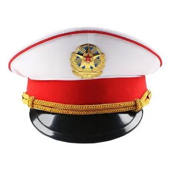 Moda Performanța Roșu Verde Militar Pălărie De Primăvară Armata Căpitanul Alb Capace Band Show Pentru Adulți Cosplay