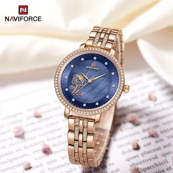 Brand de lux NAVIFORCE Ceasuri Femei de Moda Elegant Doamnelor Cuarț Ceas de mână de Diamante Brățară de Ceas rezistent la apa Relojes Mujer